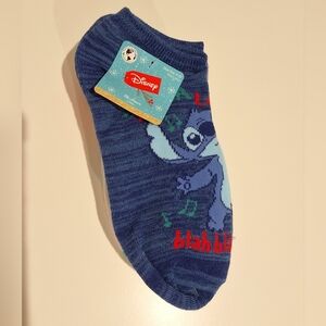 Disney Stitch & Angel Christmas Holiday Women's No Show Socks, 6 Pairs, NWT